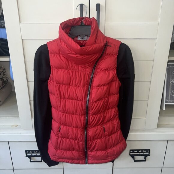 Athleta Jackets & Blazers - Athleta Downabout Vest Red Full Zip Down Inlet XS Insulated